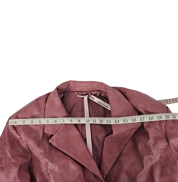 House of CB Keira Blazer Vegan Leather Size Medium New With Tags - Picture 7 of 12